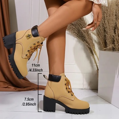 Chic Lace-Up Ankle Boots