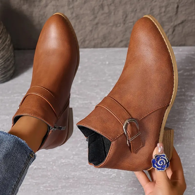 Women's Side Zipper Ankle Boots