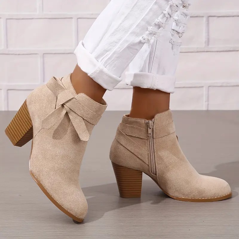 Women's Zipper Closure Ankle Boots
