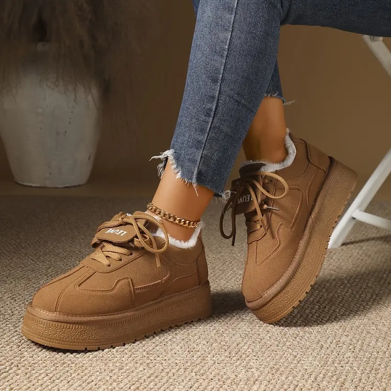 Women's Anti-Slip Fluffy Lining Snow Boots