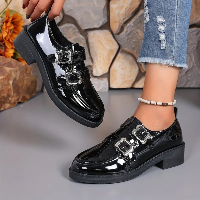 Women's Versatile Slip-On Thick Heel Loafers