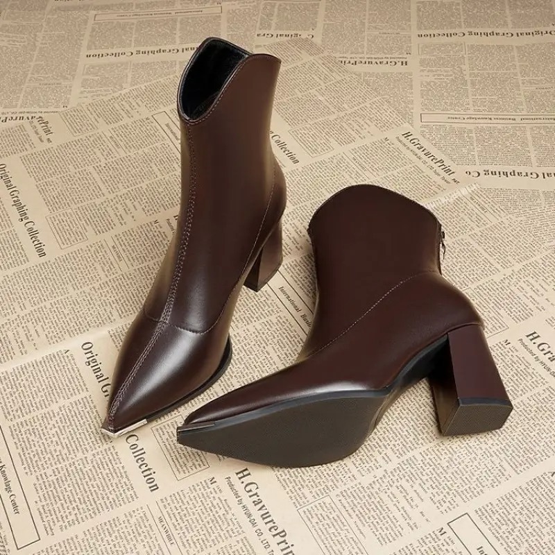 Women's Luxury Short Leather Boots