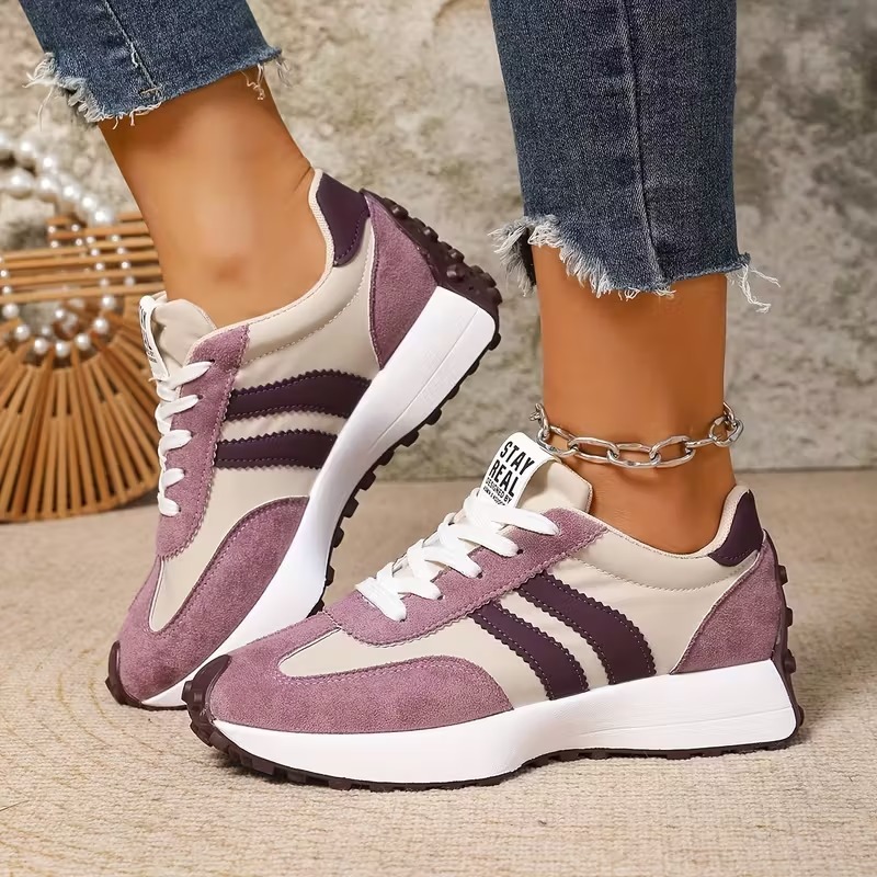 Women's Chunky Striped Athletic Shoes