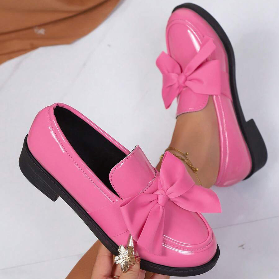 Women's Bow Round Toe Slip-On Loafers