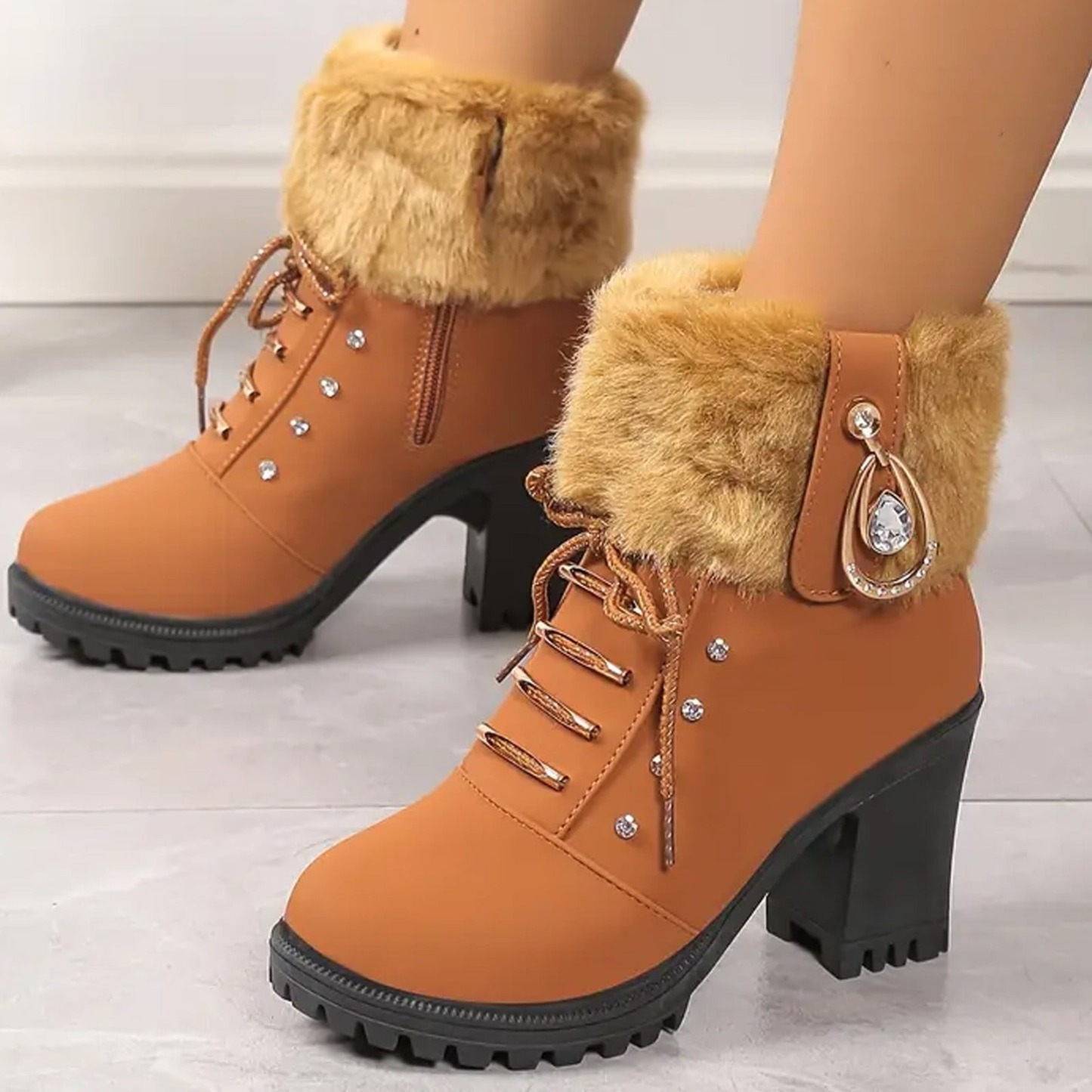 Women's Winter Fuzzy Fleece Boots