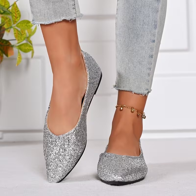 Women's Stylish Sequins Loafers