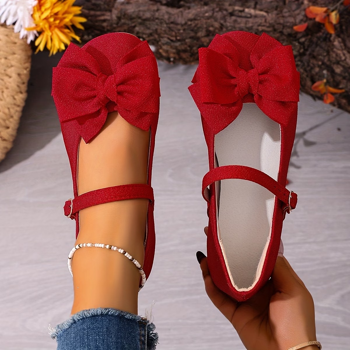 Women's Bowknot Mary Jane Flat Shoes