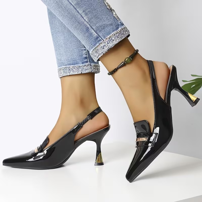 Women's Elegant Slingback Heeled Sandals