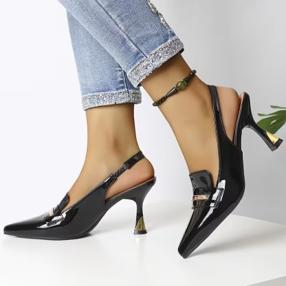 Women's Elegant Slingback Heeled Sandals