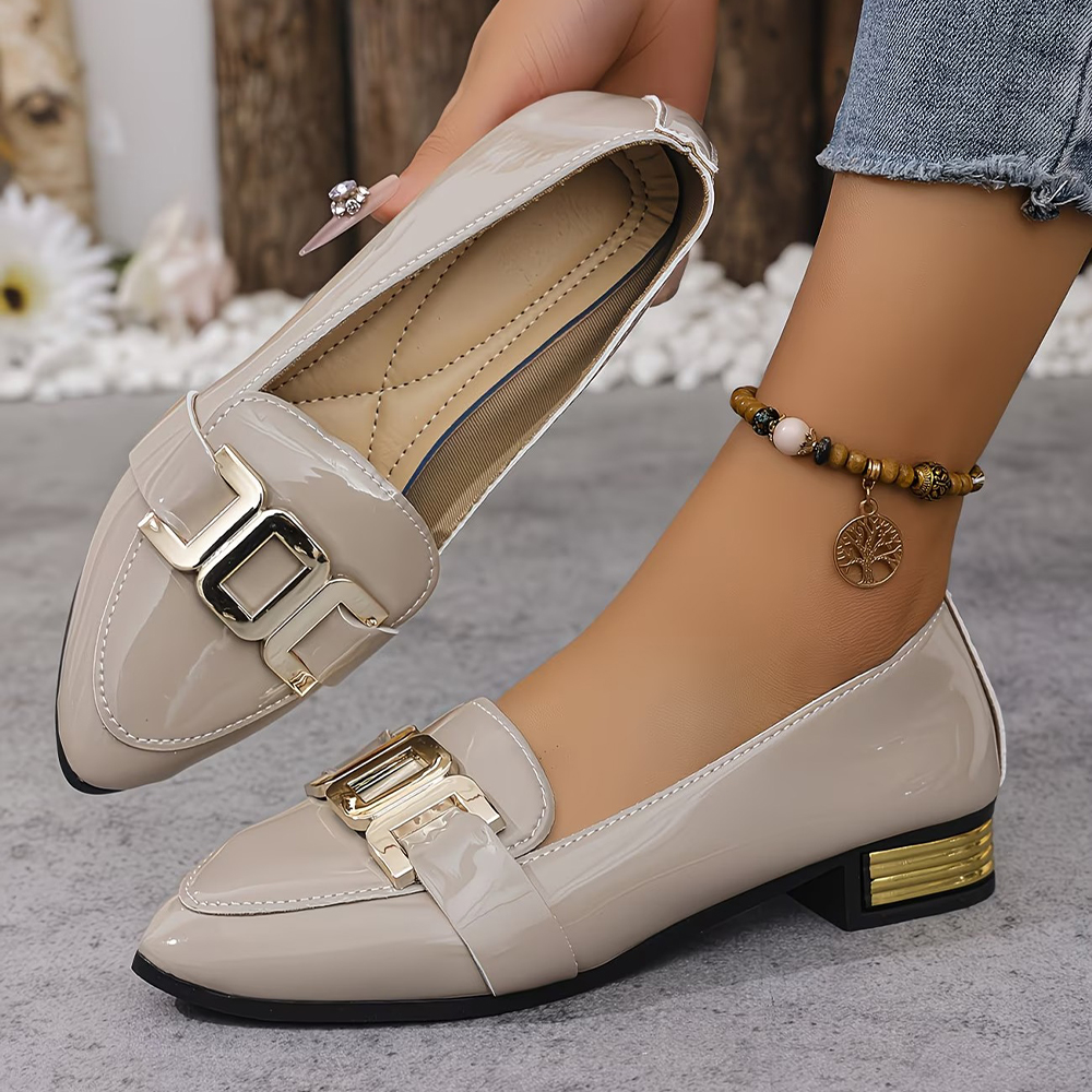 Women's Buckle Candy-Colored Loafers