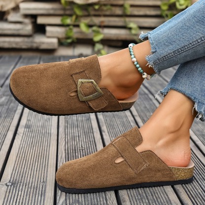 Women's Vintage Copper Buckle Loafers