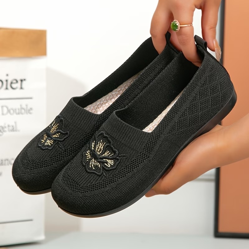 Women's Flying Mesh Floral Mom Shoes