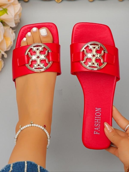 Women's Candy Color Flat Sandals