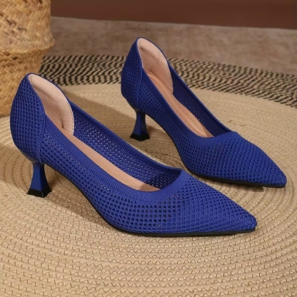 Women's Breathable Sexy Knit Heels