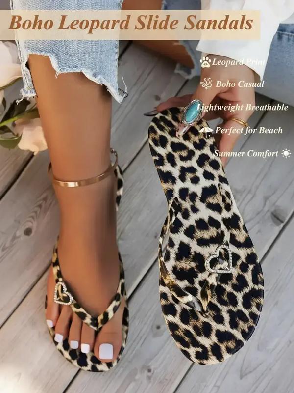 Women's Fashion Leopard Print Flip Flops