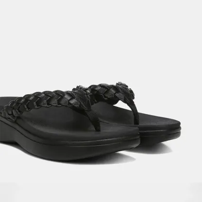 Women's Braided Platform Flip-Flops