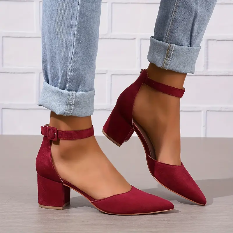 D'Orsay Chunky Mid Heels