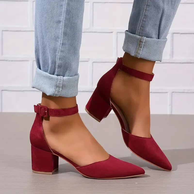 D'Orsay Chunky Mid Heels