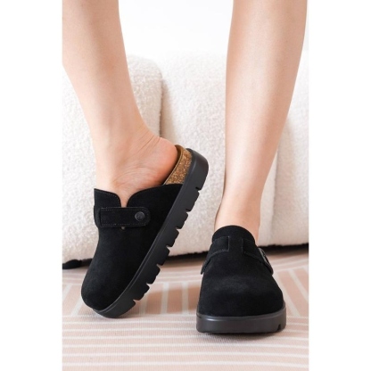 Women's Genuine Leather Platform Clogs