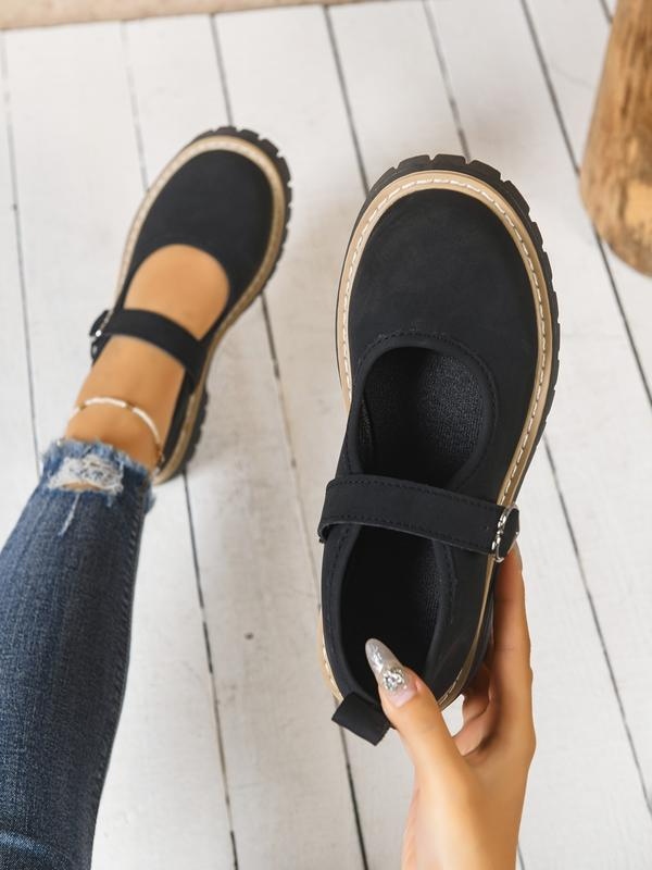 Women's Thick Sole Mary Jane Loafers