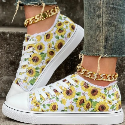 Womens Sunflower Canvas Shoes