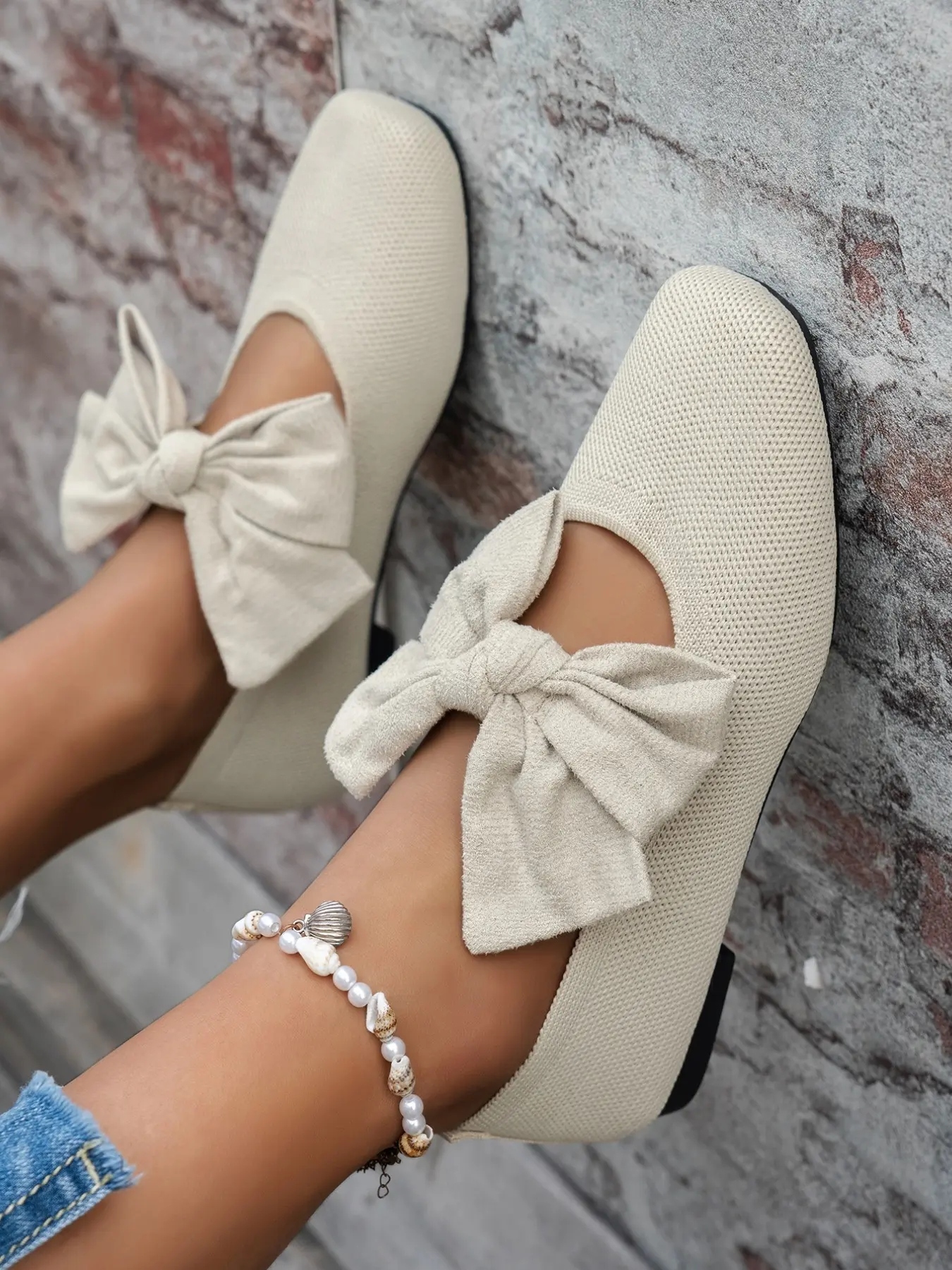 Women's Knit Mary Jane Shoes