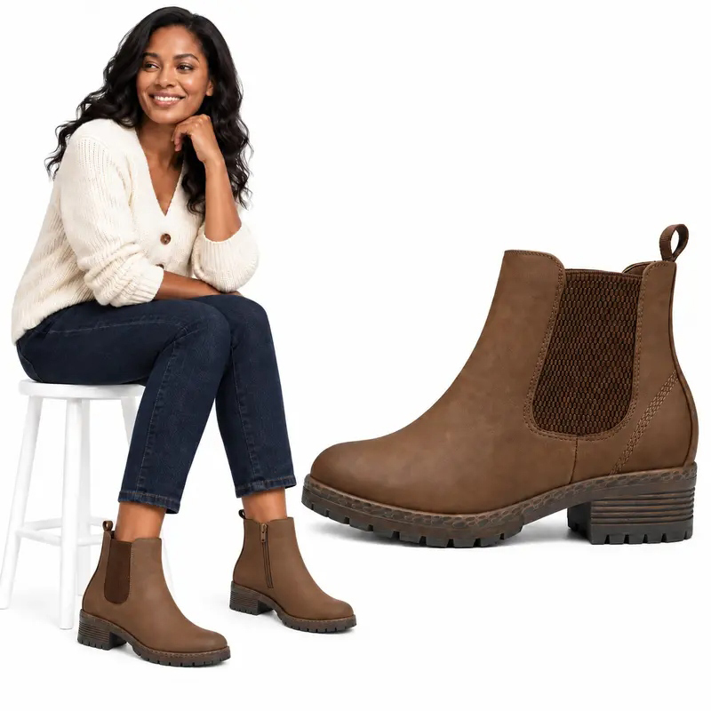 Women's Vintage Elastic Ankle Boots