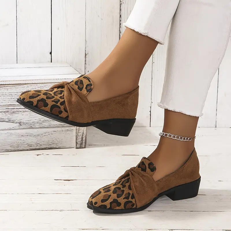 Women'S Leopard Oxford Shoes