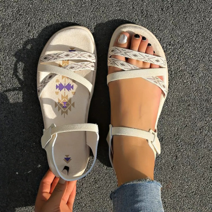 Women's Stylish Open-Toe Flat Slide Sandals