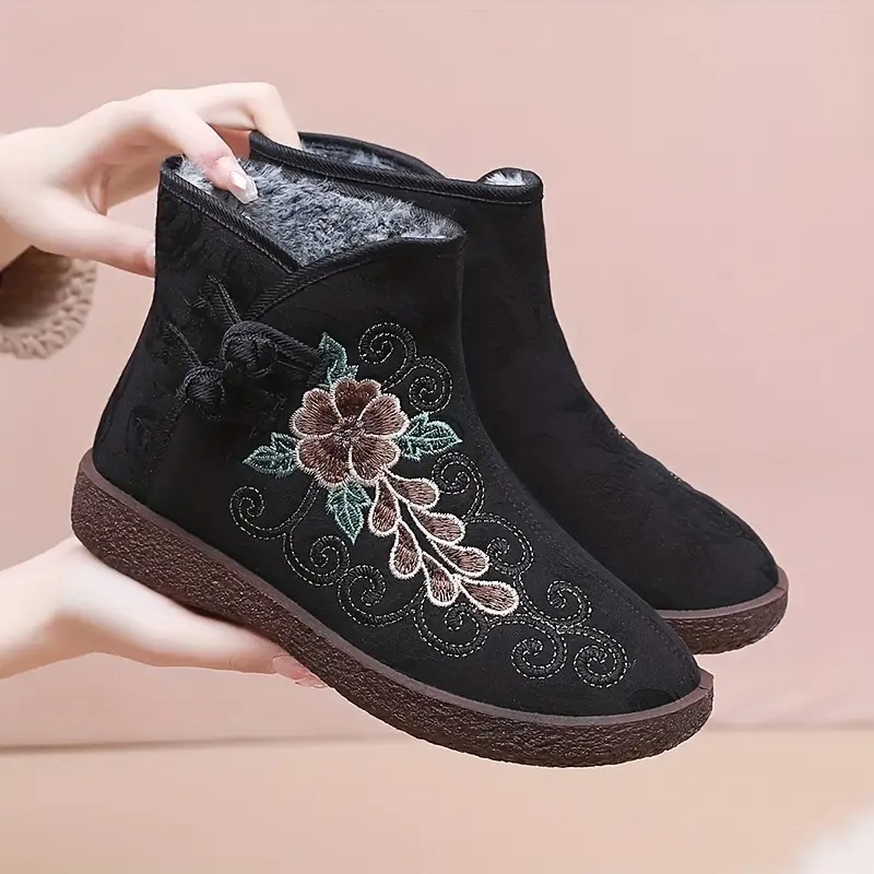 Winter Warm Fleece-Lined Ankle Boots