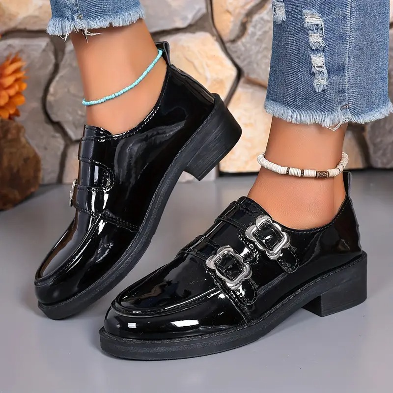 Women's Versatile Slip-On Thick Heel Loafers