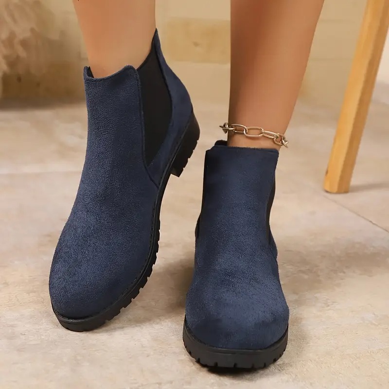 Women's Strap Low-Heel Chelsea Ankle Boots