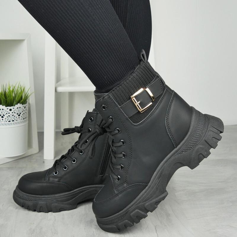 Women's Faux Fur Lace-Up Zip Boots