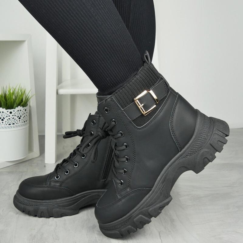 Women's Faux Fur Lace-Up Zip Boots