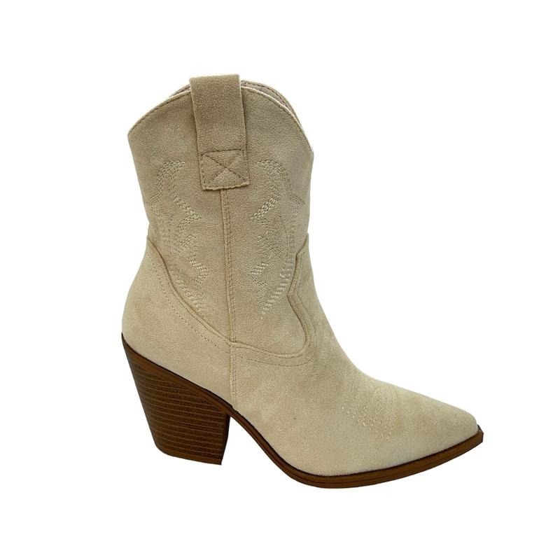 Women's Faux Suede Mid Calf Cowboy Boots