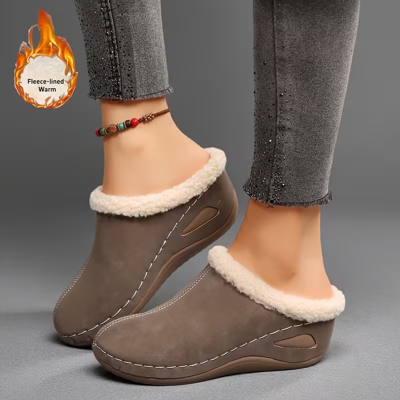 Women's Cozy Fleece Lined Slip-On Loafers