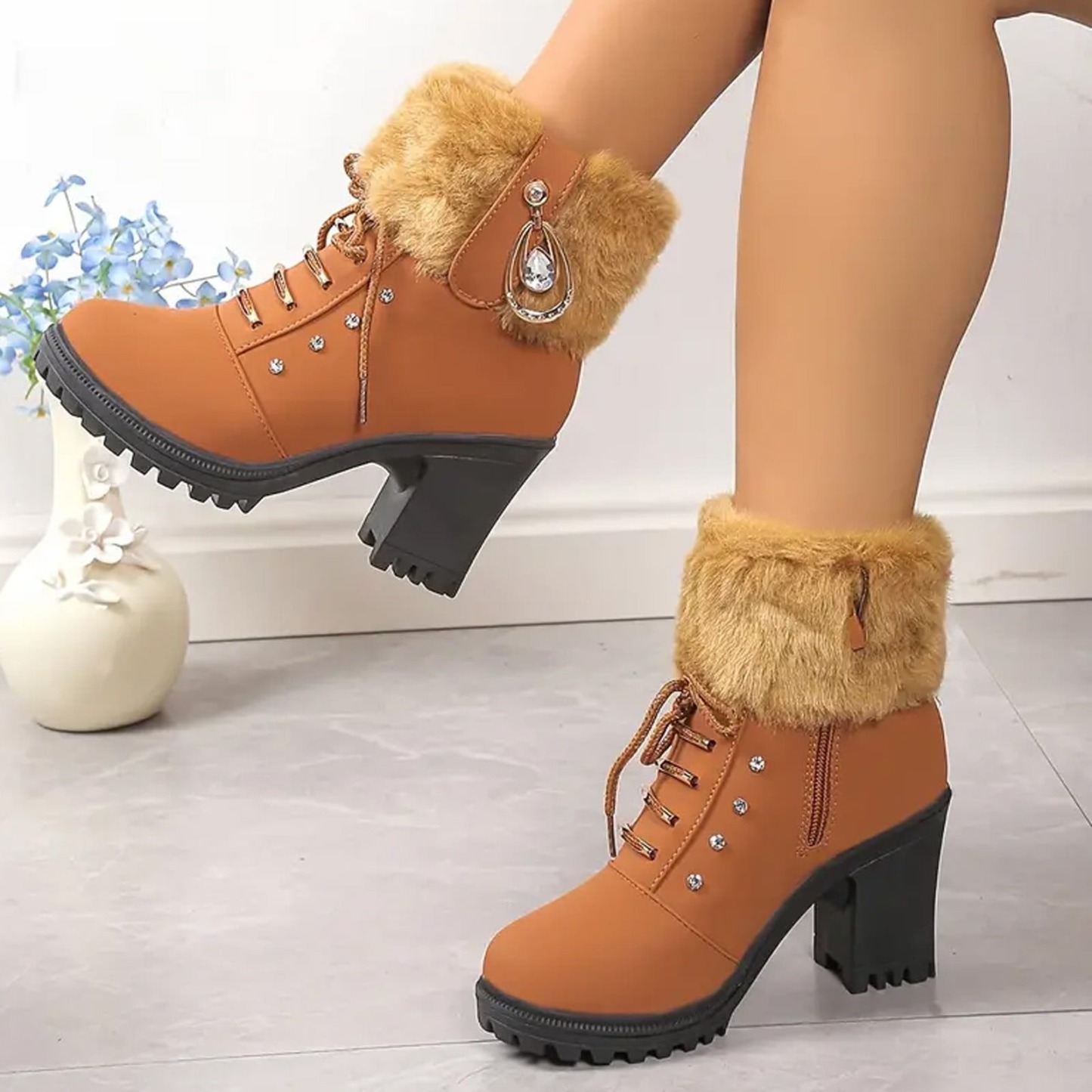 Women's Winter Fuzzy Fleece Boots