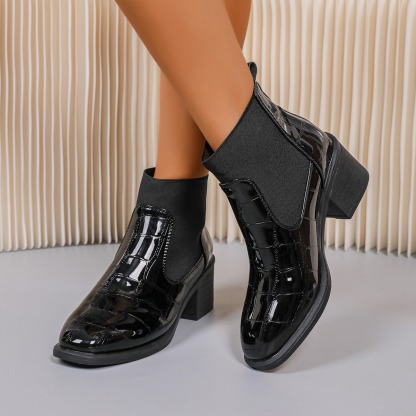 Women's Glossy Cover Ankle Boots