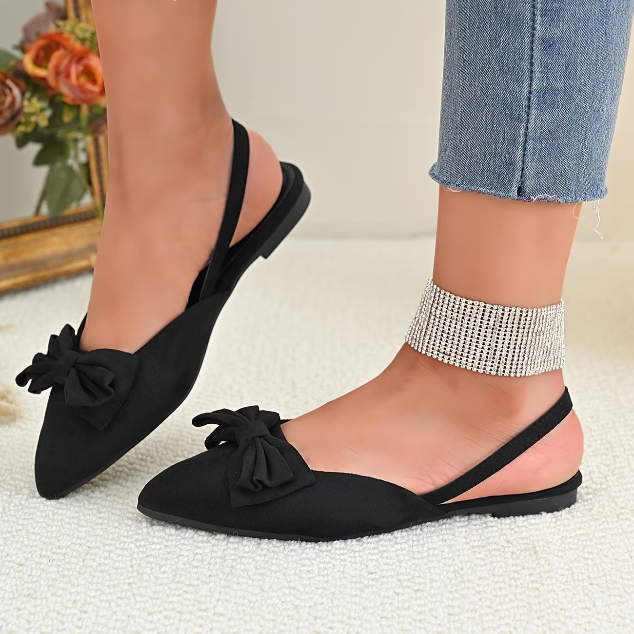 Women's Simple Bow Flat Shoes