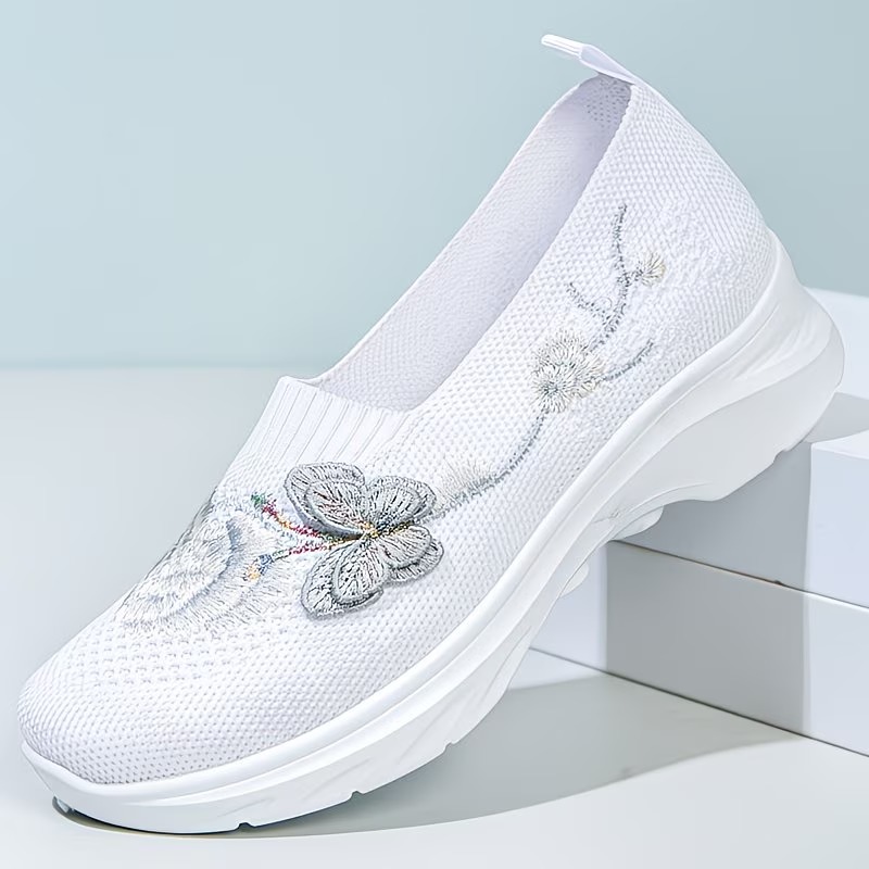 Women's Butterfly Embroidered Loafers