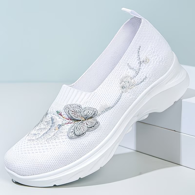 Women's Butterfly Embroidered Loafers