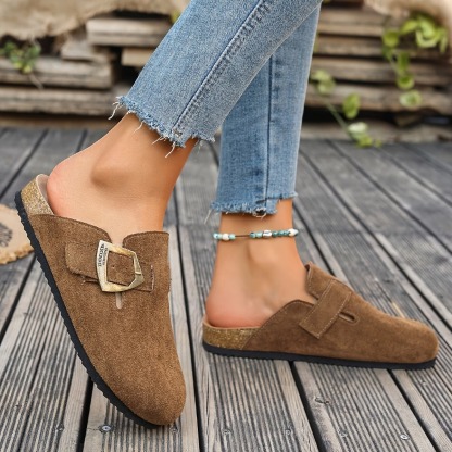 Women's Vintage Copper Buckle Loafers