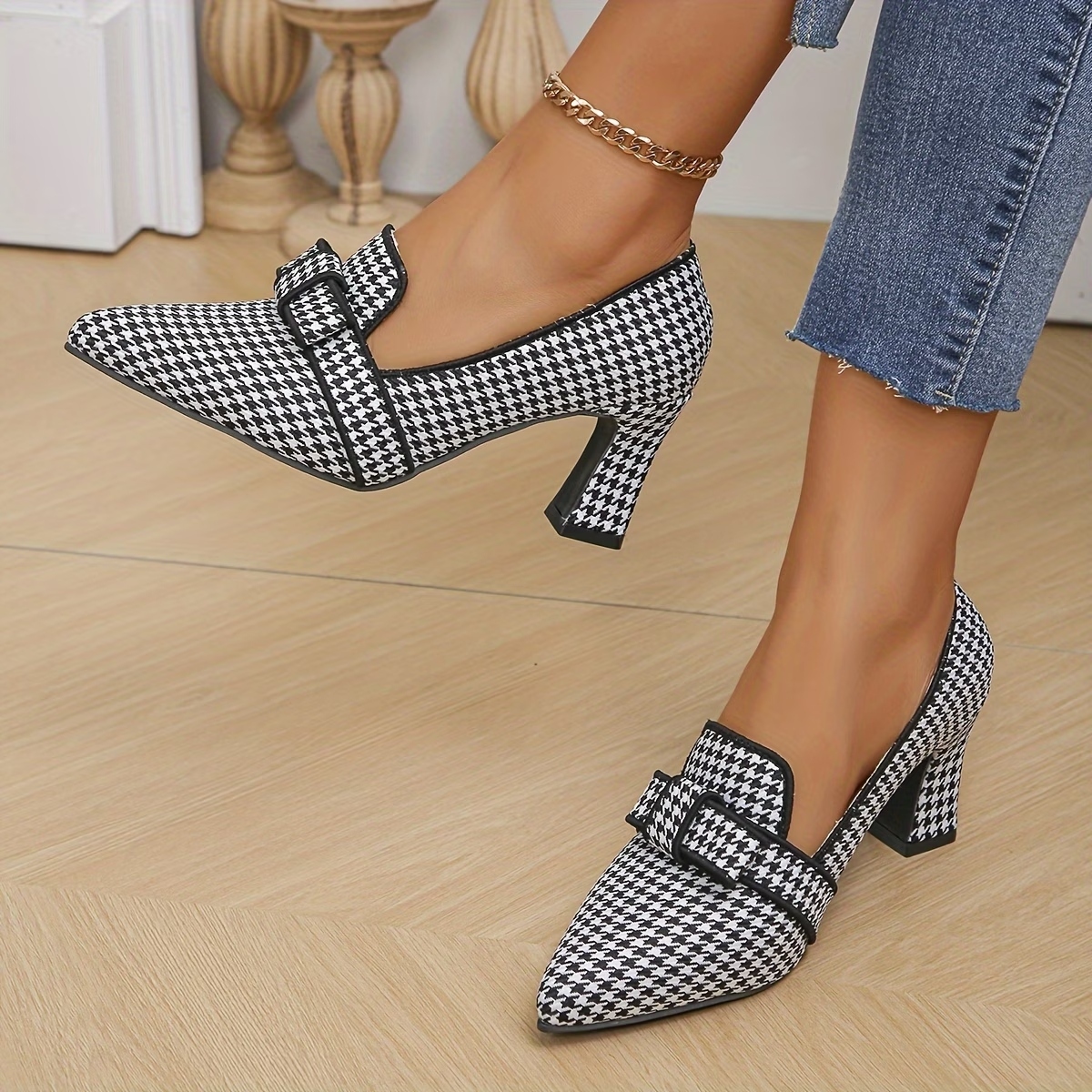 Women's Checkered Casual Loafers