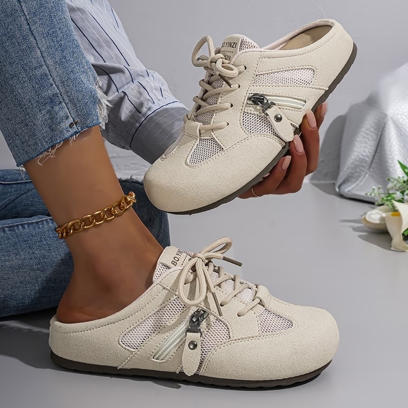Women's Mesh Zipper Sneakers