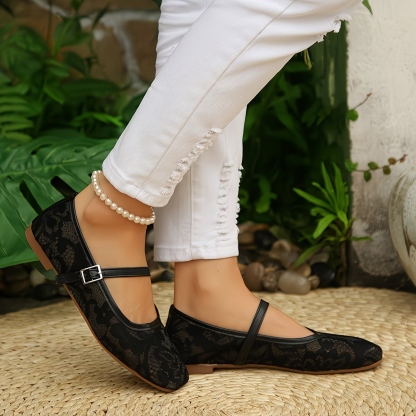 Women's Vintage Lace Mary Jane Shoes