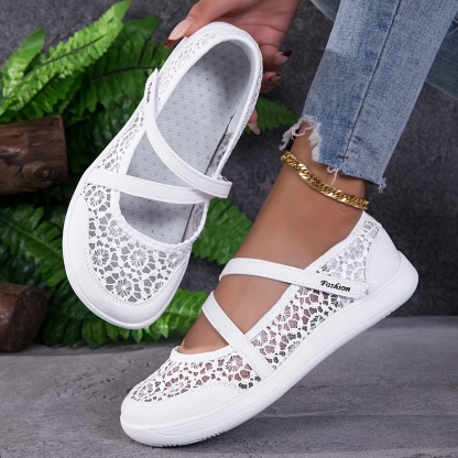 Women's Hollow Lace Floral Sandals