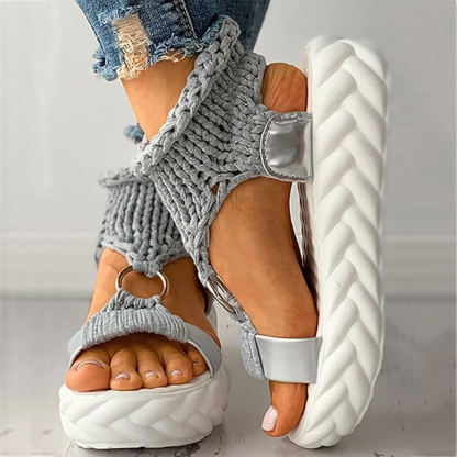 Women's Knitted Platform Sandals