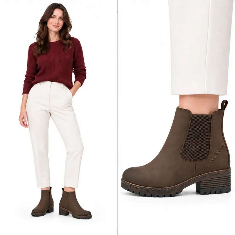 Women's Vintage Elastic Ankle Boots