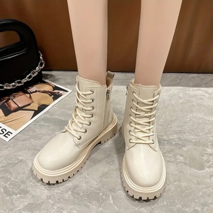 Women's Plush Lined Combat Boots