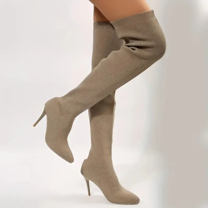 Over the Knee High Heel Booties